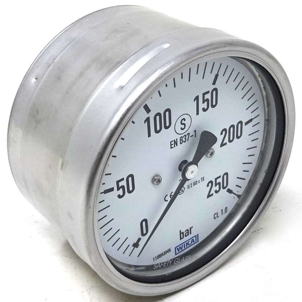Pressure Gauge 232.30.100 Wika 0250bar Axxa Motors & Motor Control